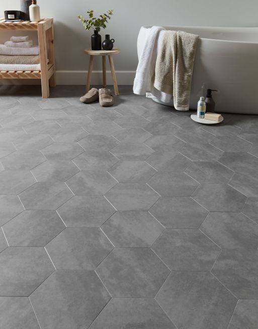 Symphony Hex Tile - Dove Grey