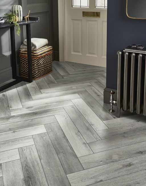 EvoCore Premium Herringbone - Shoreline Grey Oak