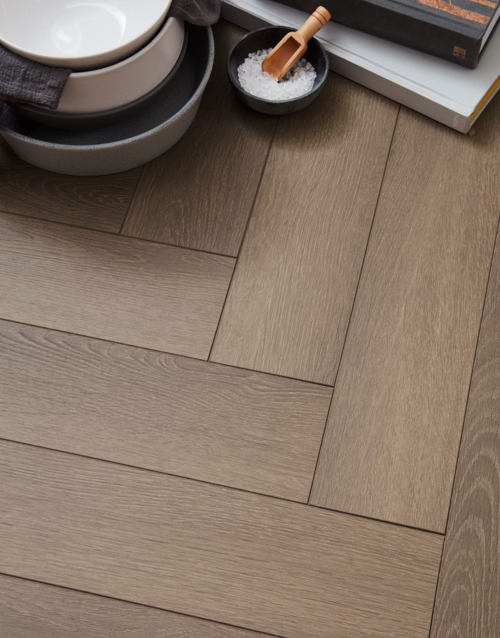 Luxe Herringbone - Spiced Honey Oak Laminate Flooring 2