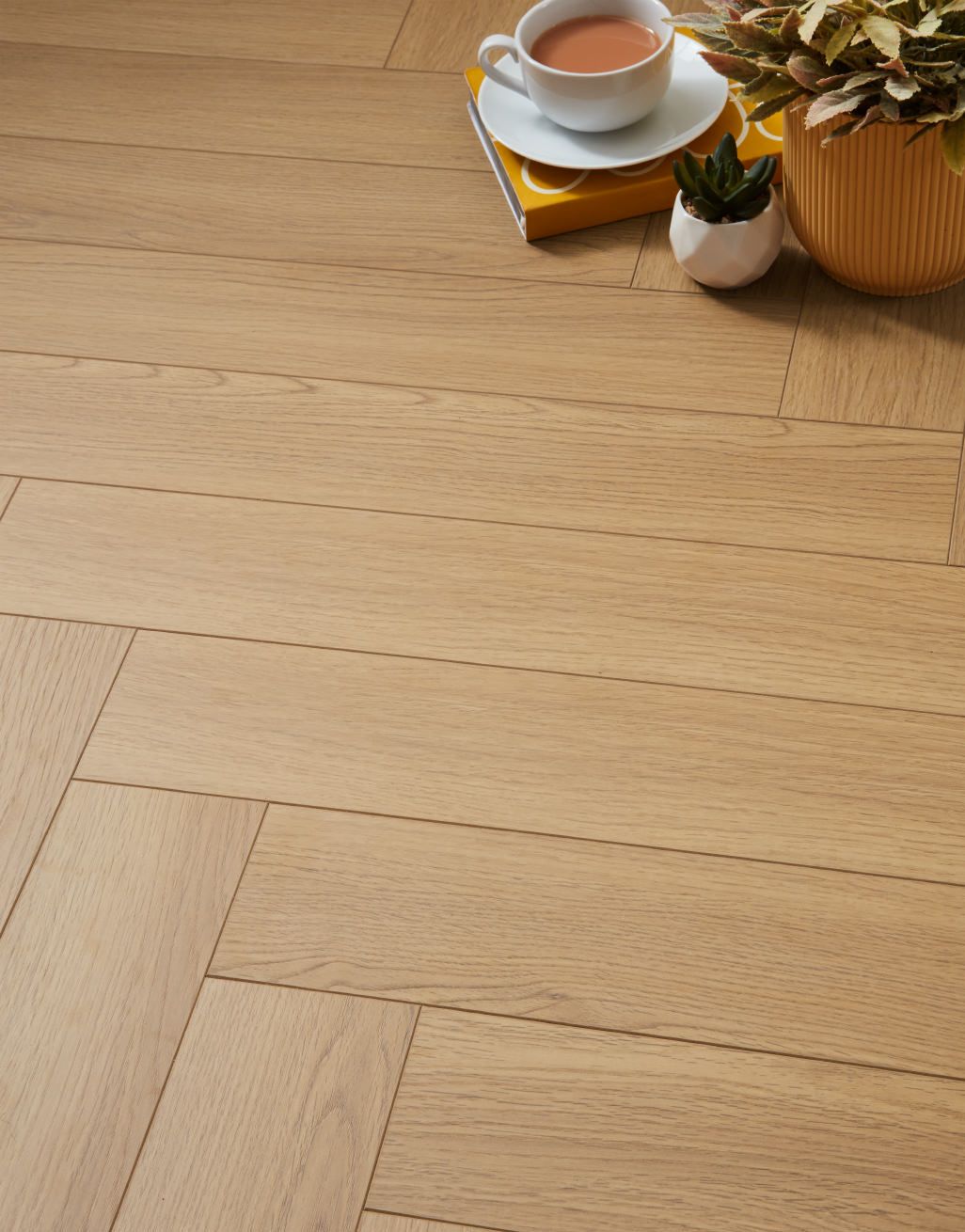 Luxe Herringbone - Vanilla Oak Laminate Flooring 2