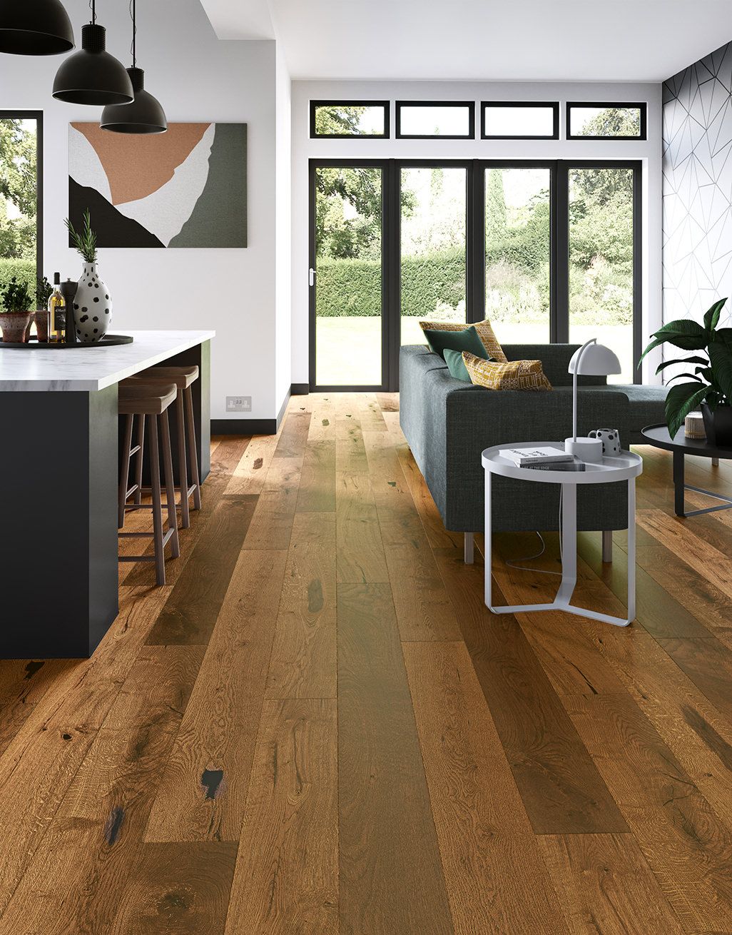 Manhattan Golden Smoked Oak Engineered Wood Flooring 4