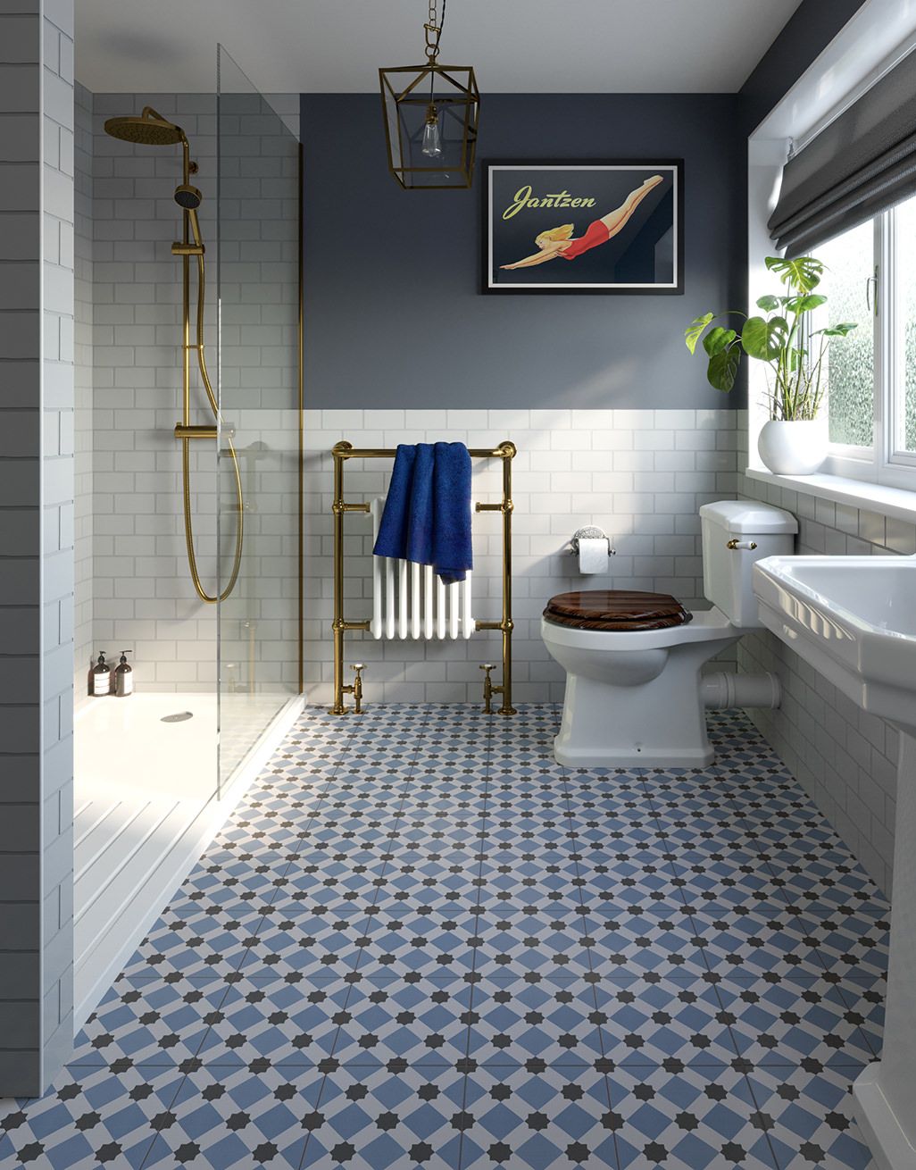 Atlas Sky Blue Victorian Tiles 1