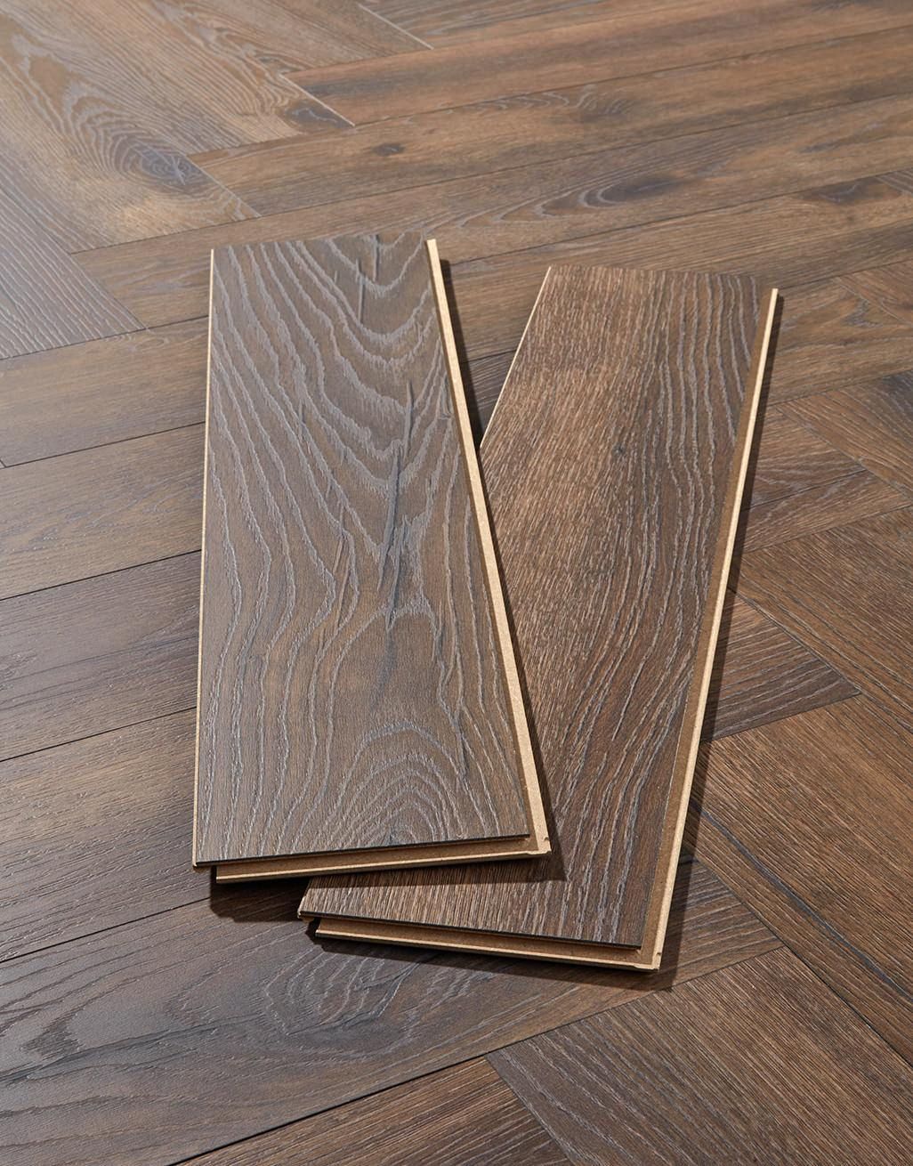 Herringbone - Espresso Oak Laminate Flooring 3