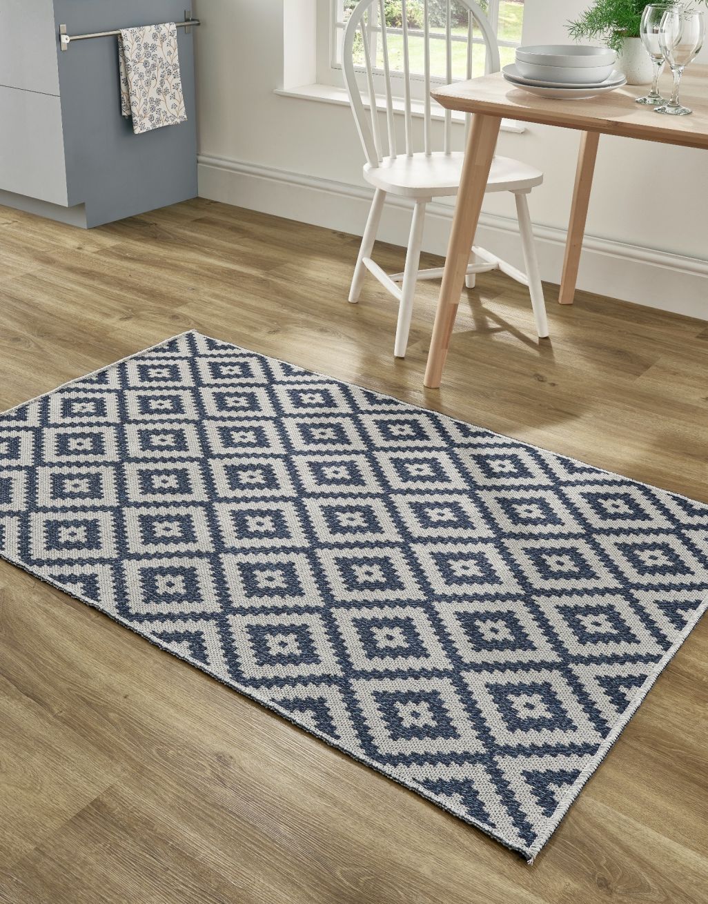 Midnight Blue Aztec Rug 2