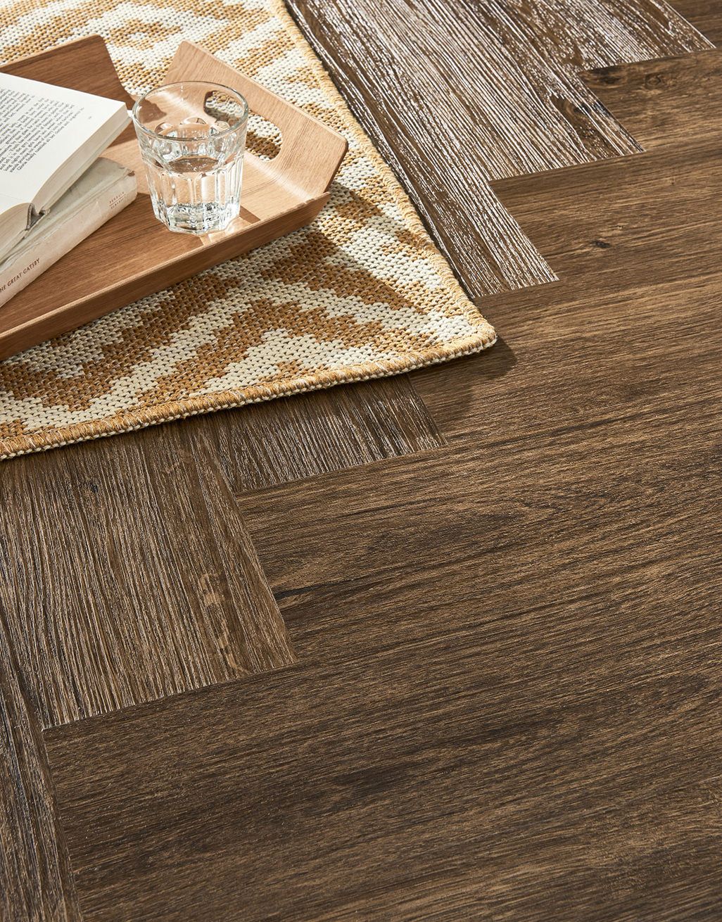 EvoCore Essentials Herringbone - Vintage Mansion Oak 2