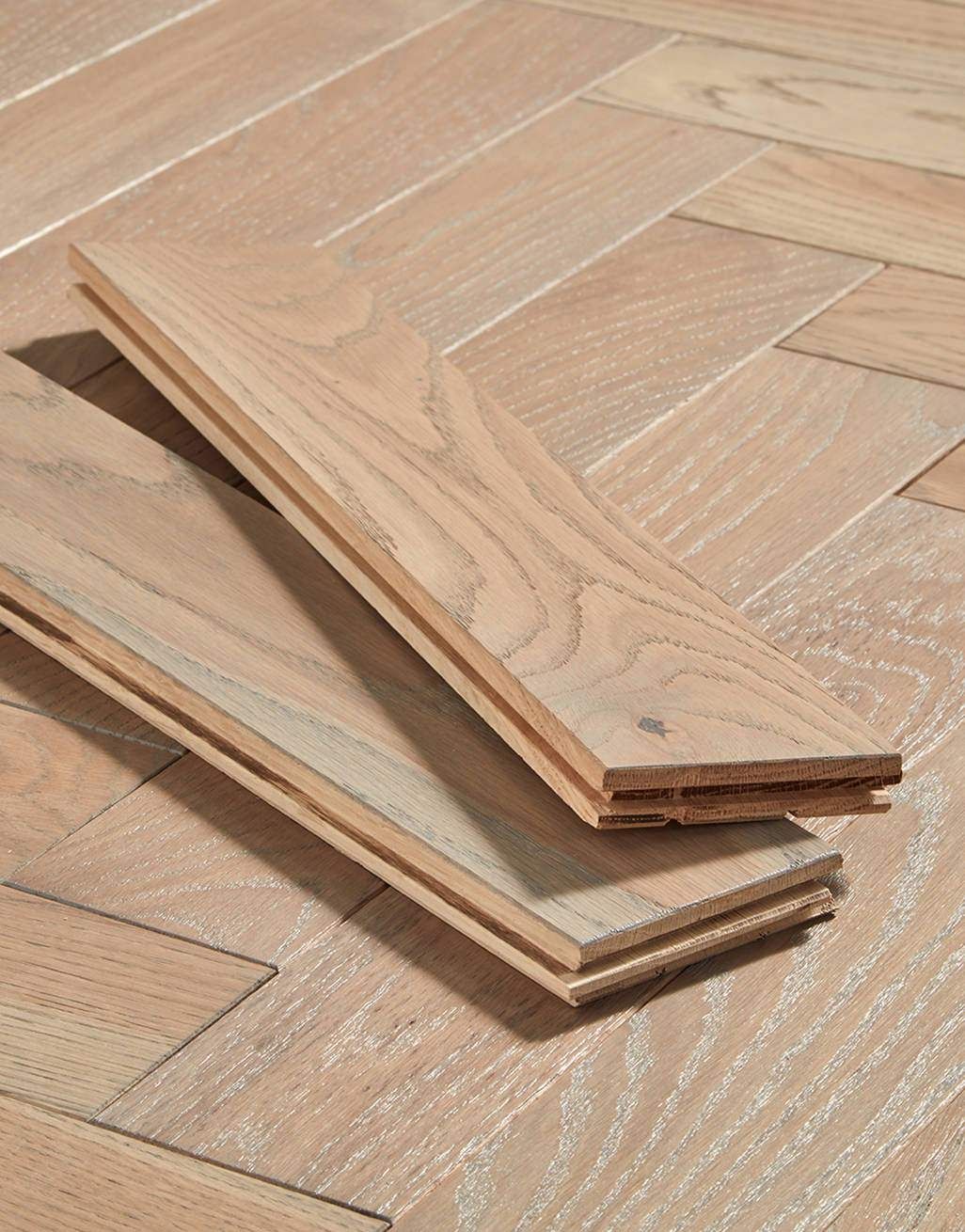 Park Avenue Herringbone Silk Grey Oak Solid Wood Flooring 3