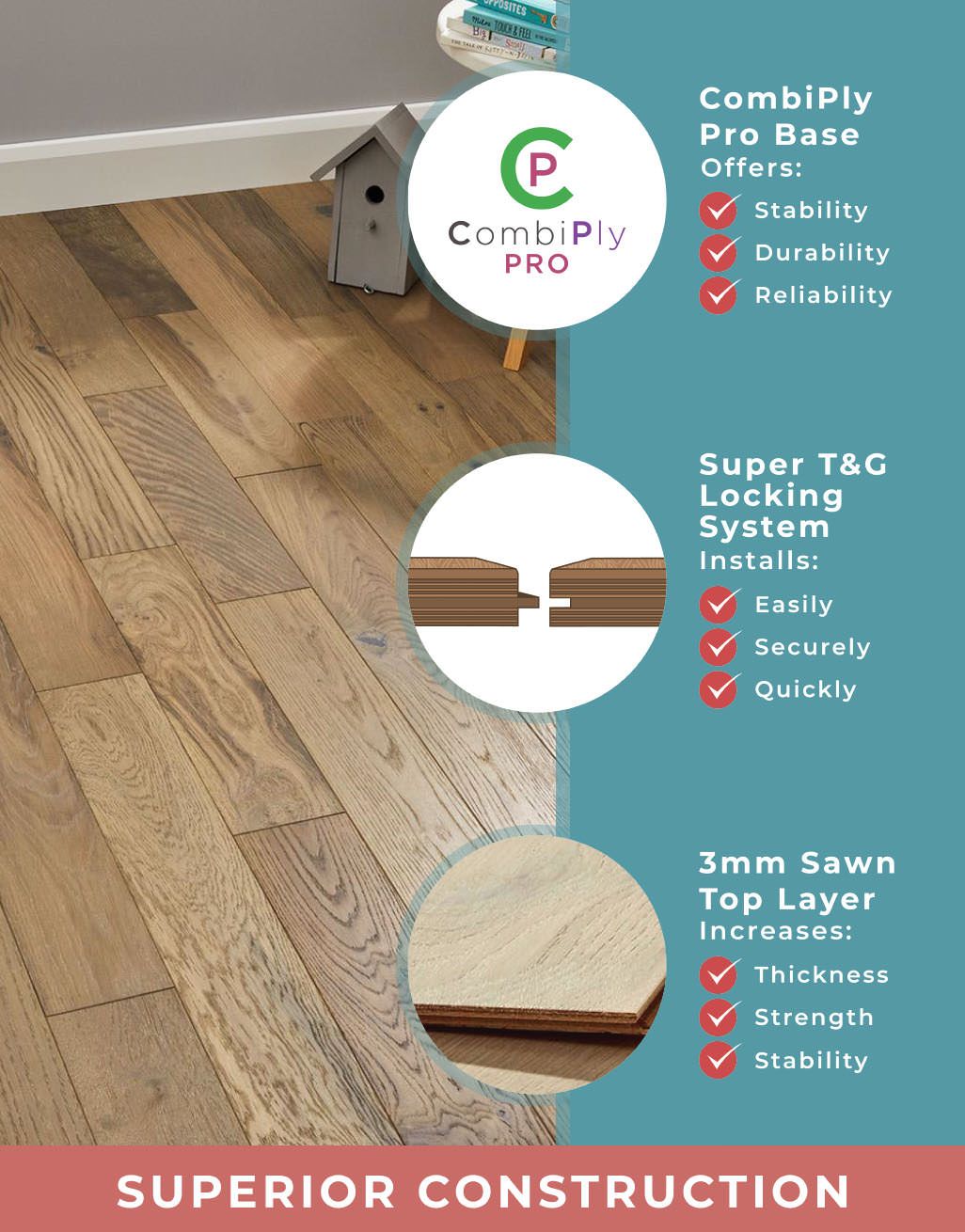 Studio Boathouse Oak Brushed & Oiled Engineered Wood Flooring 4