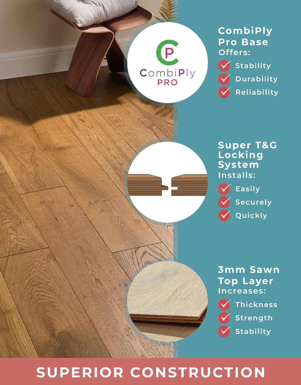 Manhattan Golden Smoked Oak Engineered Wood Flooring 5