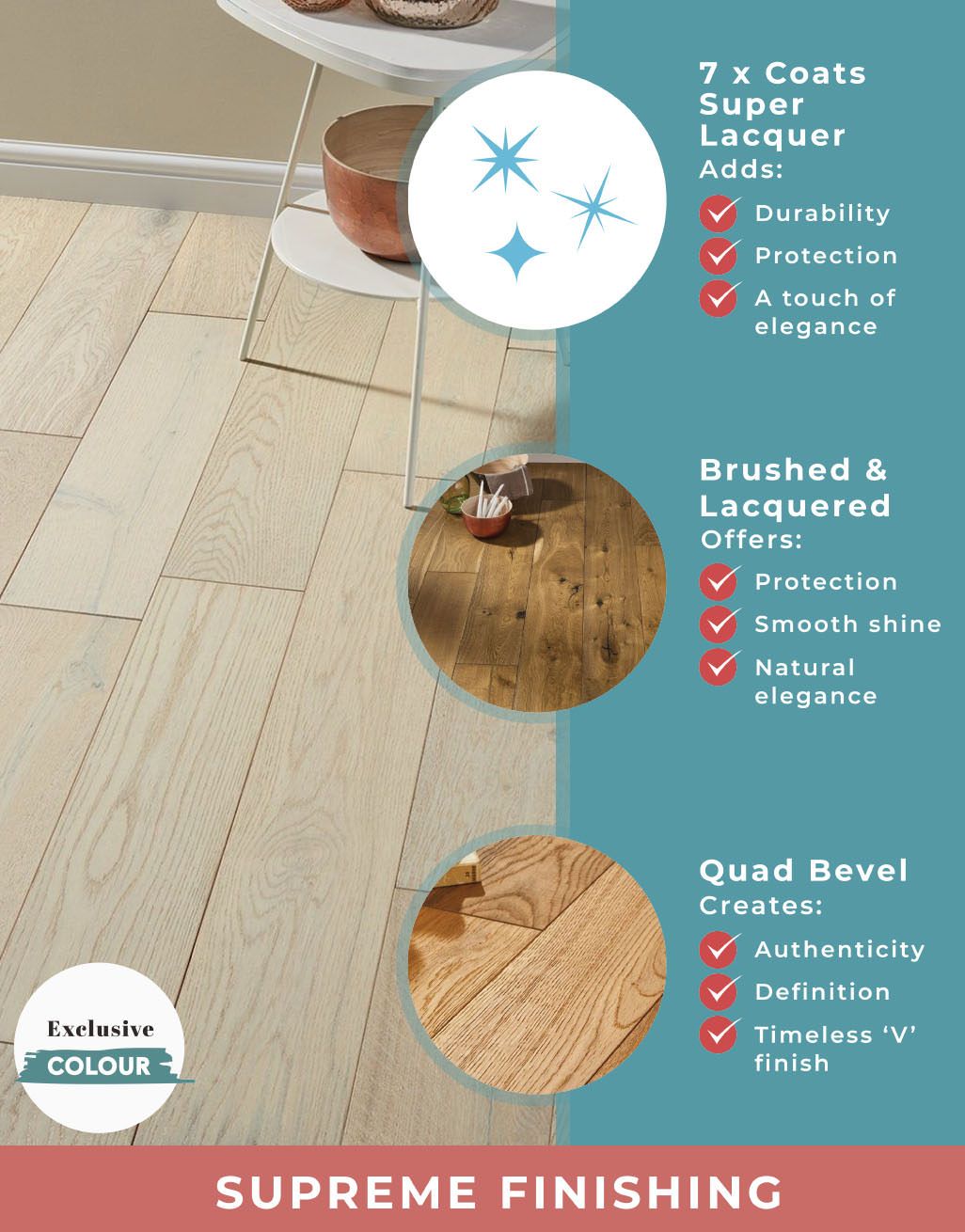 Manhattan Frozen Oak Brushed & Lacquered Engineered Wood Flooring 5