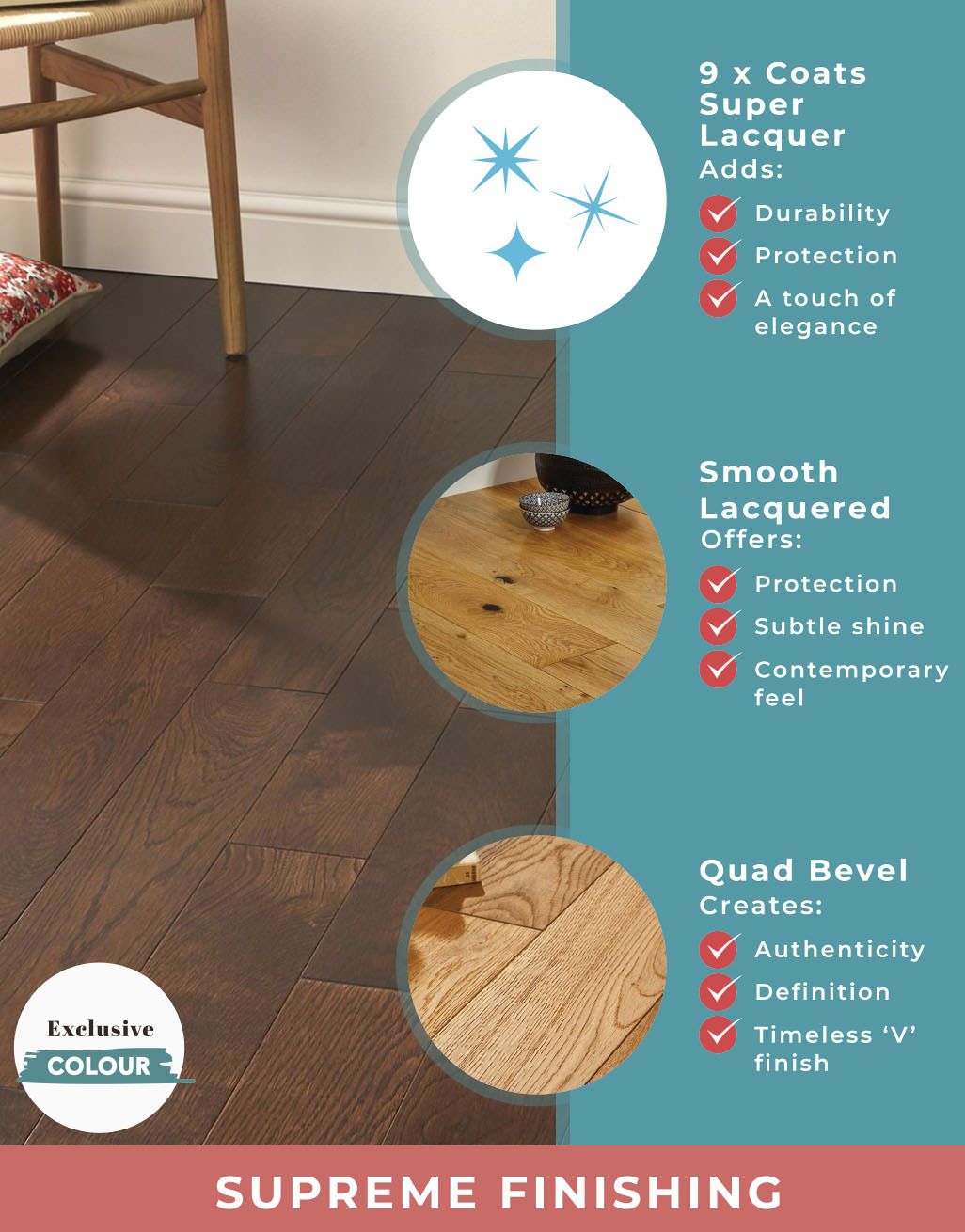 Studio Chocolate Oak Lacquered Engineered Wood Flooring 5