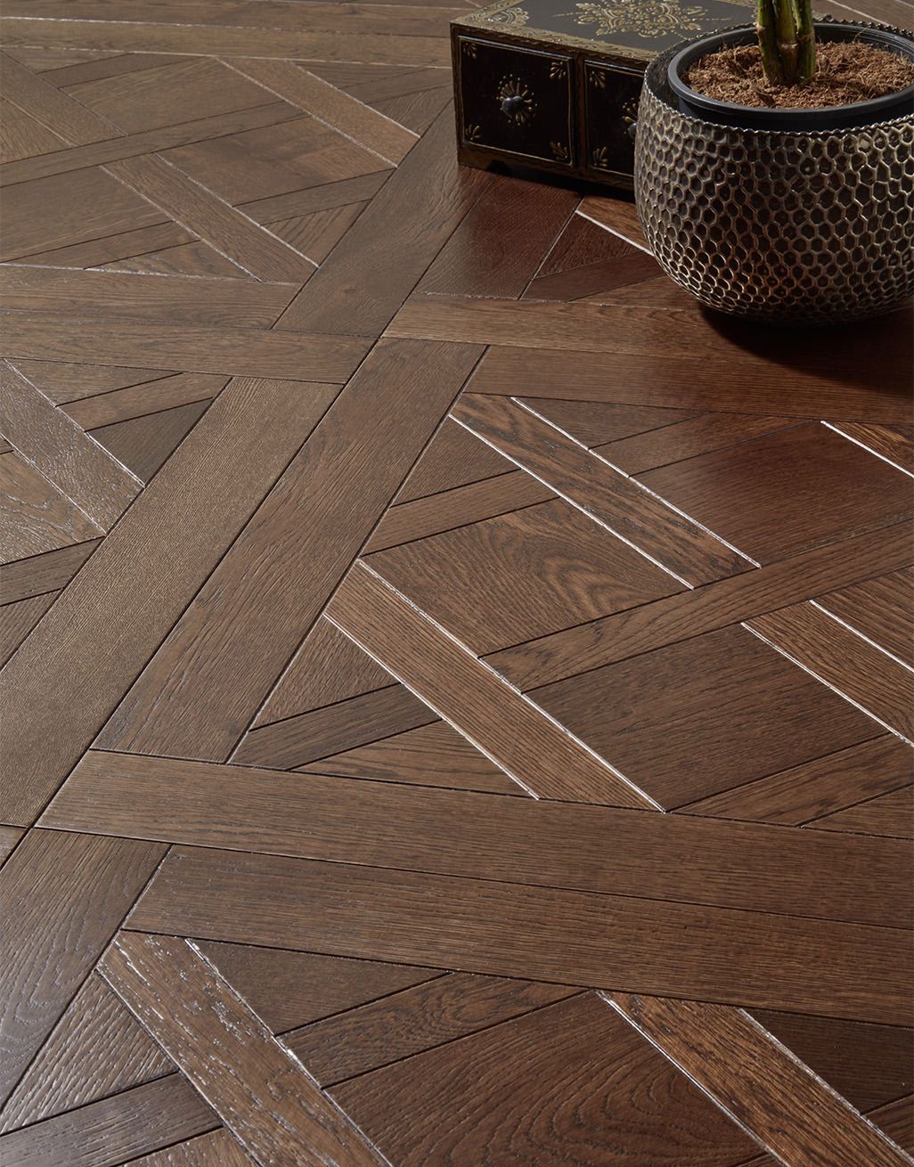 Bordeaux Antique Oak Brushed & Oiled Versailles Tile Engineered Wood Flooring 2