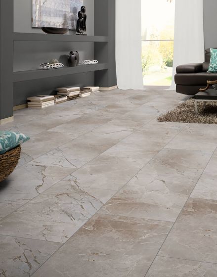 Verona Tile - Light Grey Marble Laminate Flooring | Flooring Superstore