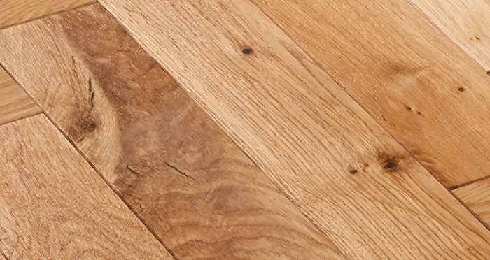 Park Avenue Herringbone Natural Oak Solid Wood Flooring - Descriptive 2